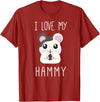 I Love My Hammy T Shirt for Hamster Lovers T-Shirt - Cranberry Red