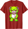 Wowsome! Pastel Goth Teddy Bear Shirt Halloween Bear Horror T-Shirt - Cranberry Red