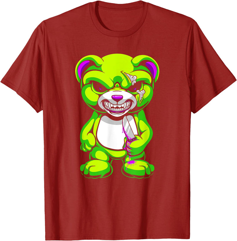 Wowsome! Pastel Goth Teddy Bear Shirt Halloween Bear Horror T-Shirt - Cranberry Red