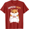 Women's Hamster Mom Hammy Girls T-Shirt - Cranberry Red