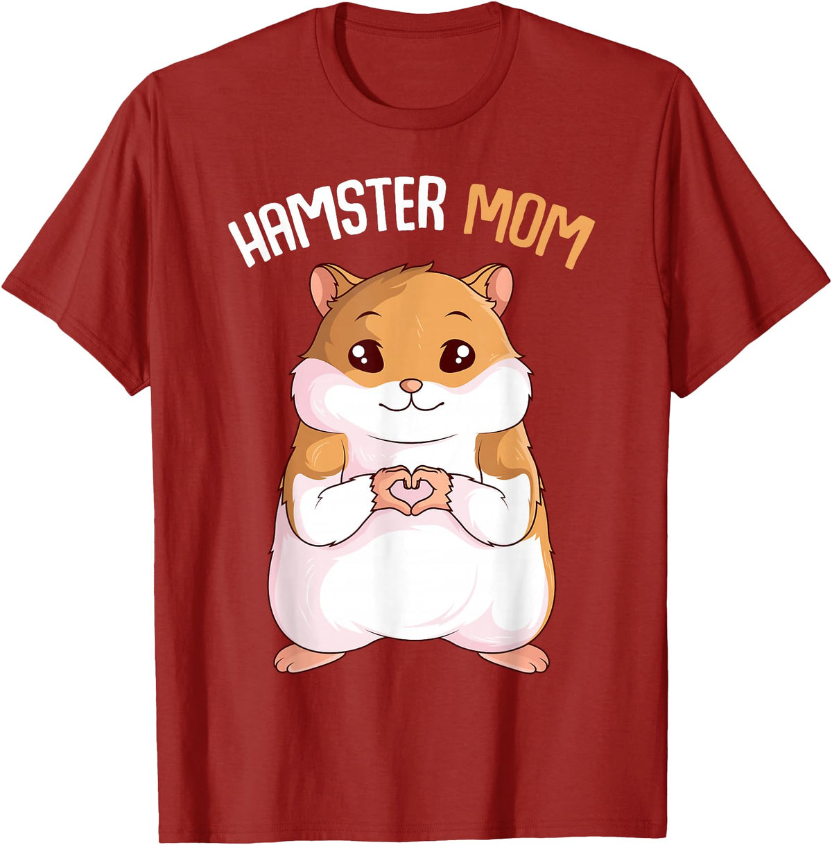 Women's Hamster Mom Hammy Girls T-Shirt - Cranberry Red