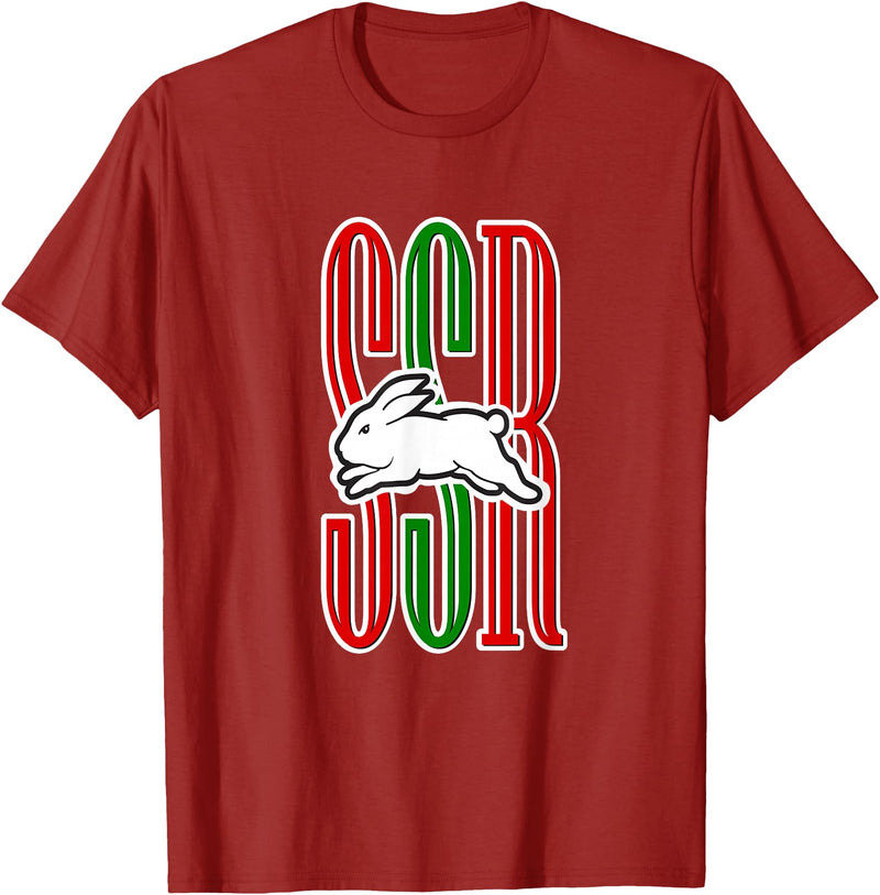 Cute Rabbits Lover Bunny Graphic T-Shirt in Cranberry Red