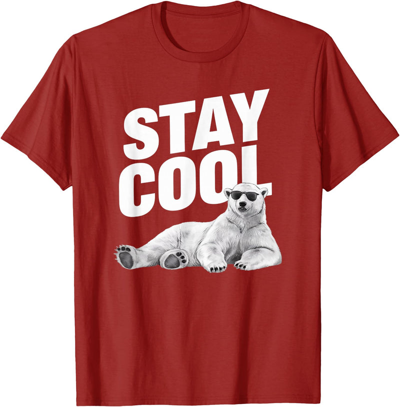Tennessee Merchant Stay Cool Polar Bear T-Shirt - Cranberry Red