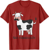 Funny Awesome Cow T-Shirts Nice Moostache - Funny Cow With Mustache T Shirt T-Shirt - Cranberry Red