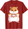 Hamster Lovers Girls Ladies T-Shirt - Cranberry Red