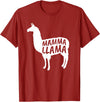 Mamma Llama T Shirt Mamma Llama Tshirt Alpaca Lover Shirt T-Shirt - Cranberry Red