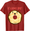 Green Cow Land It's Donut Time! Doughnut Funny T-Shirt - Cranberry Red