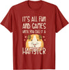 Guinea Pig Quote T-Shirt for Women - Black, Small - Cute Guinea Pig Lover Quote - Unisex, Short Sleeve, Crew Neck, Classic Fit, Imported - Cranberry Red