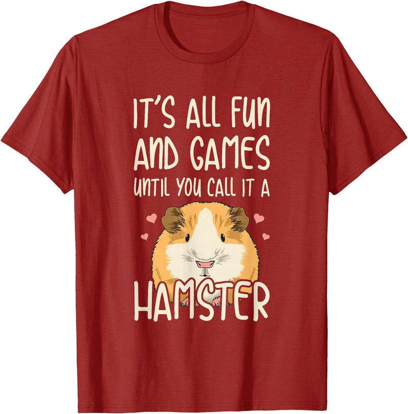 Guinea Pig Quote T-Shirt for Women - Black, Small - Cute Guinea Pig Lover Quote - Unisex, Short Sleeve, Crew Neck, Classic Fit, Imported - Cranberry Red