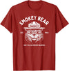 Giant Step Design Co. Vintage Smokey Bear Logo Only You Can Prevent Wildfires T-Shirt - Cranberry Red