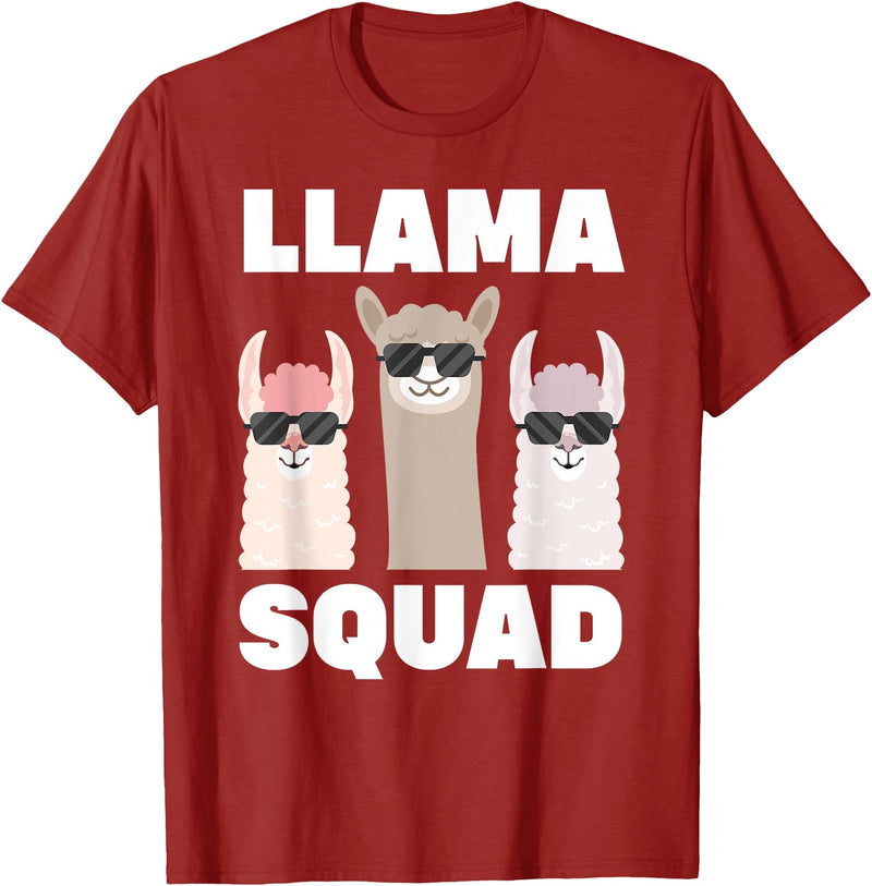 Funny Llama Gift Llama Lover Accessories & Stuff Funny Llama Design For Men Women Llama Alpaca Farm Animal T-Shirt - Cranberry Red