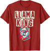 Llama Alpaca Lover Gifts Llama King Llamas Animal Lover T-Shirt - Cranberry Red