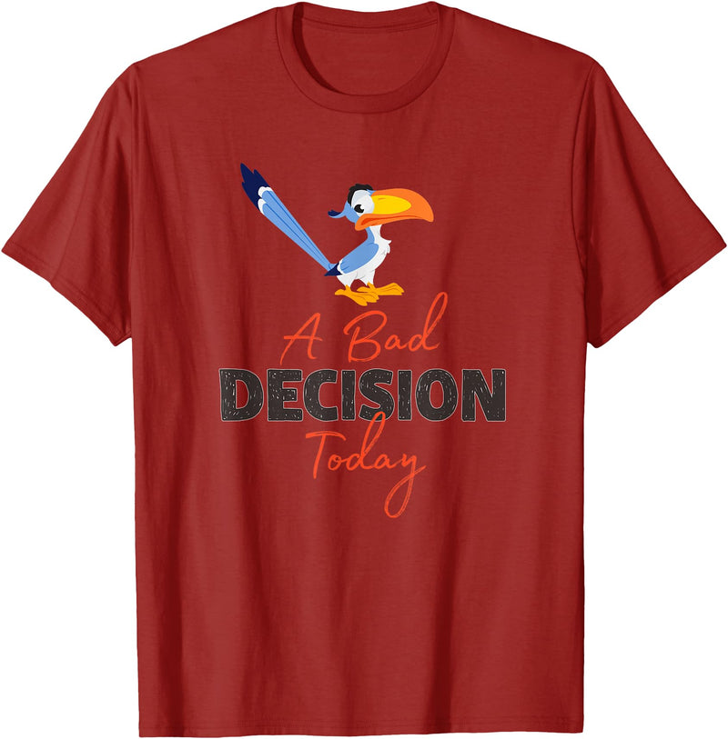 Disney The Lion King Zazu A Bad Decision Today T-Shirt - Cranberry Red
