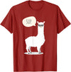 Funny & Cute Llama Gifts by OMG Sup No Drama Llama Alpaca T-Shirt - Cranberry Red