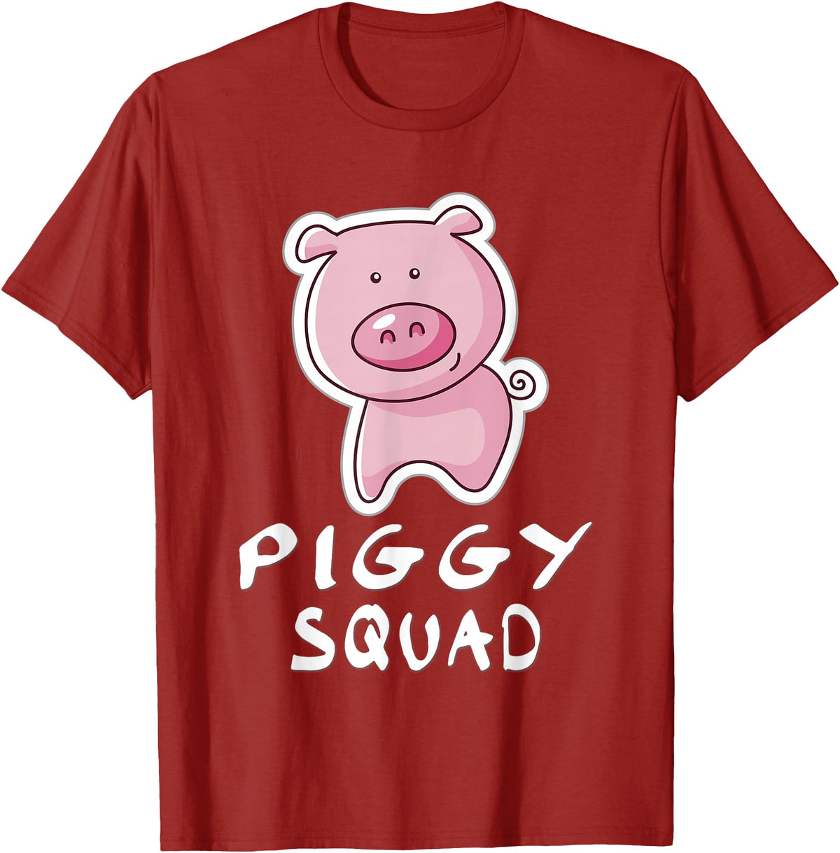 Super Pig Love Shirts Piggy Squad Cute Farm Animal Lover Adult & Toddler T-Shirt - Cranberry Red