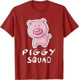 Super Pig Love Shirts Piggy Squad Cute Farm Animal Lover Adult & Toddler T-Shirt - Cranberry Red