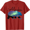 We Love Alaska Alaska Grizzly Bear USA Souvenir T-Shirt - Cranberry Red