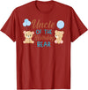 Family Birthday Bear Gifts Uncle of Birthday Boy Bear 1st Birthday Party Boy T-Shirt - Cranberry Red