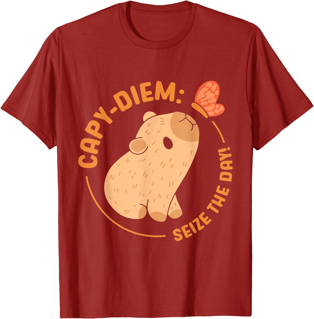 Animals Cute Capybaras Rodent Capybara Capy Diem: Take advantage of the day Capybara's water pig Capybara T-Shirt - Cranberry Red