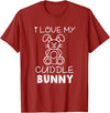 Rabbit Cuddle Bunny T-Shirt in Cranberry Red