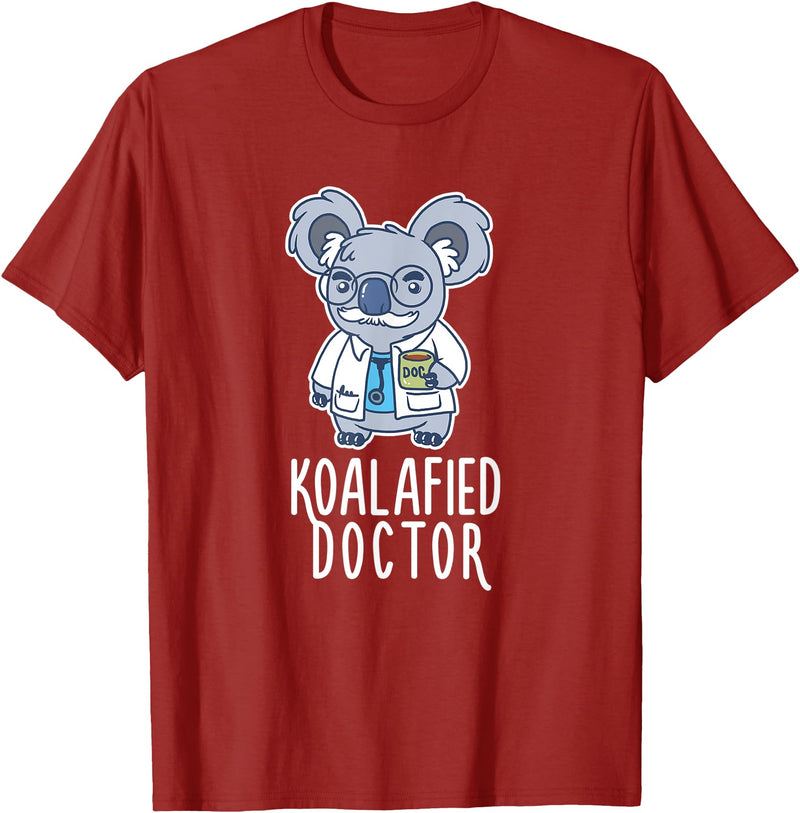 Koalafied Doctor Apparel Koalafied Doctor Koala Bear Animal Lover Nurse T-Shirt - Cranberry Red