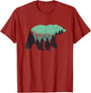 Grizzly Bear - Outdoor Apparel Bear Forest Nature Grizzly Hiking Outdoor Hunting Gift T-Shirt - Cranberry Red