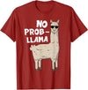 Funny Llama Gift Llama Lover Accessories & Stuff Funny Llama Design For Men Women Kids Llama Alpaca Animal T-Shirt - Cranberry Red