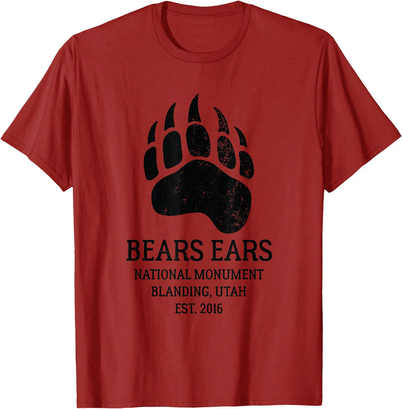 National Park Gifts Bears Ears National Monument Blanding Utah T-Shirt - Cranberry Red
