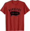 Cotton Canvas Barbecue Is Not A Verb Funny Southern Food Pork BBQ Pig T-Shirt - Cranberry Red