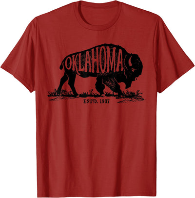 Cow Lique Oklahoma I Love State Arrow Bison Buffalo T-Shirt