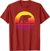 Bear Accessories & Clothing Gifts Women Men Kids Bear Retro Style Vintage T-Shirt - Cranberry Red
