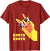 Cool Llama Humor Knock Knock Jokes Llama lovers Funny Llama Knock Knock Joke Llama With Sunglasses Alpaca T-Shirt - Cranberry Red