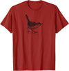Birding Ornithologist Birds Wren Bird T-Shirt - Cranberry Red