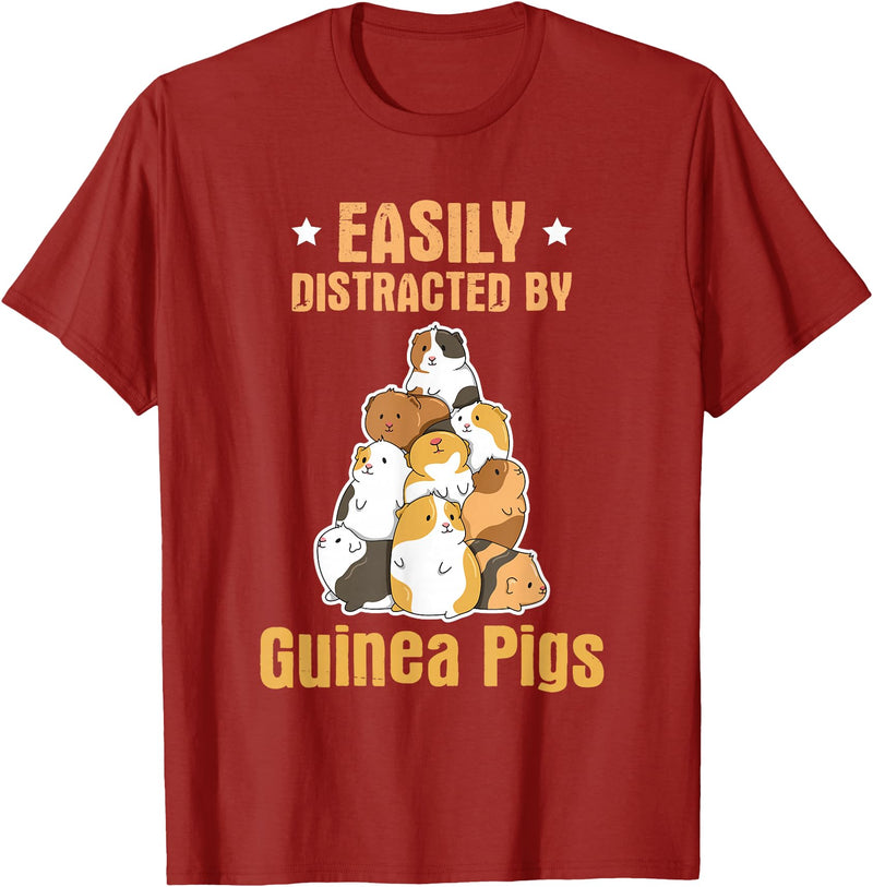 Fluff Lover Quote Guinea Pig Quote for a Guinea Lover T-Shirt - Cranberry Red