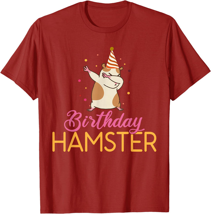 Birthday Hamster Cute Hamster Lover T-Shirt - Cranberry Red