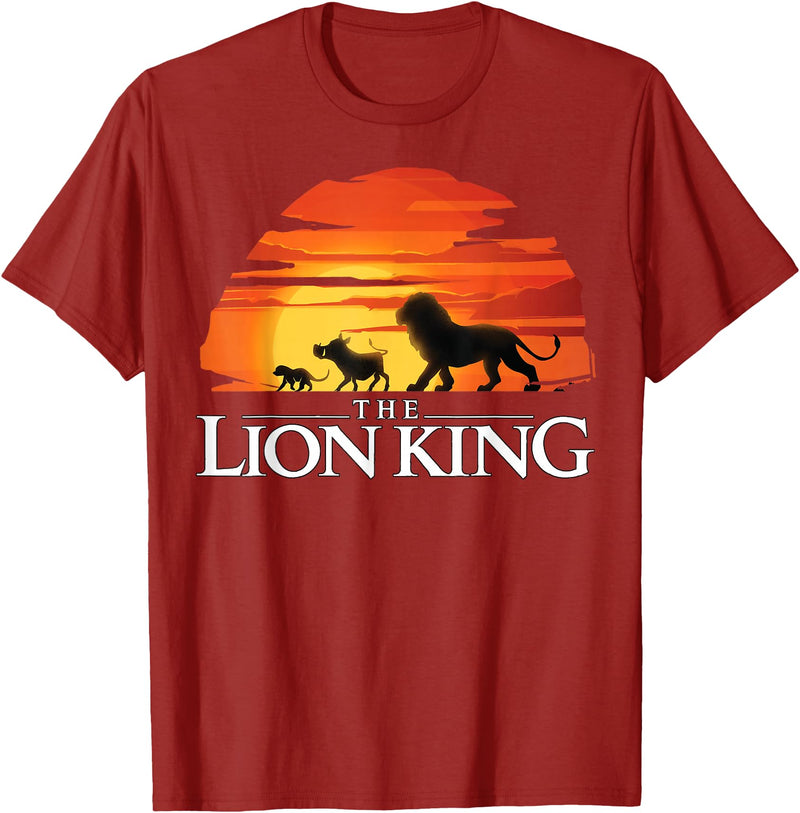 Disney Lion King Sunset T-Shirt - Cranberry Red