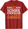Halloween School Counselor Costume This School Counselor Loves Halloween T-Shirt - Cranberry Red