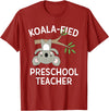 Preschool Teacher Gifts and Apparel Cute Koala Preschool Teacher T-Shirt Funny Pun Gift T-Shirt - Cranberry Red