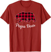 Papa & Mama Bear Outfit Papa Bear Pajama Red Buffalo Plaid T-Shirt - Cranberry Red
