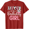 Cow Birthday Shirt For Family Men Women Cow Lover Sister Of The Birthday Girl Farm Cow 1 St Birthday Girl T-Shirt -