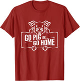 Mt. Nebo Apparel Go Pig or Go Home T-Shirt T-Shirt - Cranberry Red