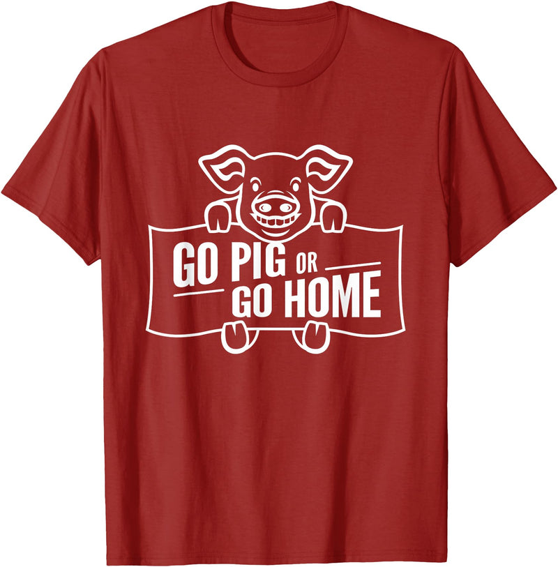 Mt. Nebo Apparel Go Pig or Go Home T-Shirt T-Shirt - Cranberry Red