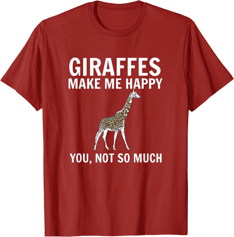 Funny Giraffe Lover Tees Giraffen machen mich glücklich du nicht so sehr Giraffe Lovers T-Shirt - Cranberry Red