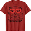 Guinea Pig Shirts For Men Women Kids Gift Guinea Pig Glasses Cute Hispter Cavy Nerd Pet Women Men Kids T-Shirt - Cranberry Red