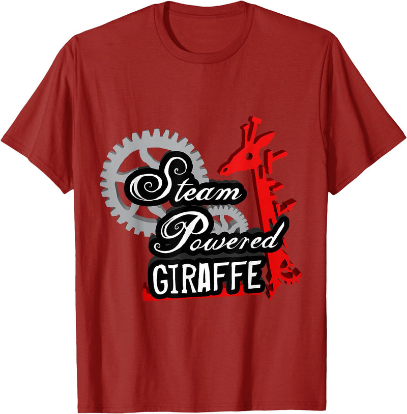 Steam Powered Giraffe LLC Steam Powered Giraffe Logo T-Shirt - Cranberry Red