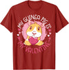Cute Guinea Pig Lover HS0 Guinea Pig Valentines Day My Guinea Pig Is My Valentine T-Shirt - Cranberry Red