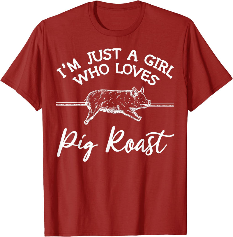Cool Pig Roast Humor Quote Merch Pig Roast Apparel - Top Funny Roasts Lover Design T-Shirt - Cranberry Red