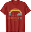 Cute Bear Family Matching Shirts & Gifts Grandpa Bear Vintage Retro Granddad Outfit Grandfather T-Shirt - Cranberry Red