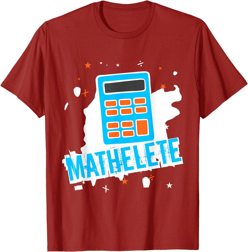 Green Cow Land Mathlete Funny Math Lovers T-Shirt - Cranberry Red