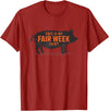 County Fair and Livestock Apparel Co. Das ist mein Fair Week Shirt State and County Animal Hog Pig T-Shirt - Cranberry Red